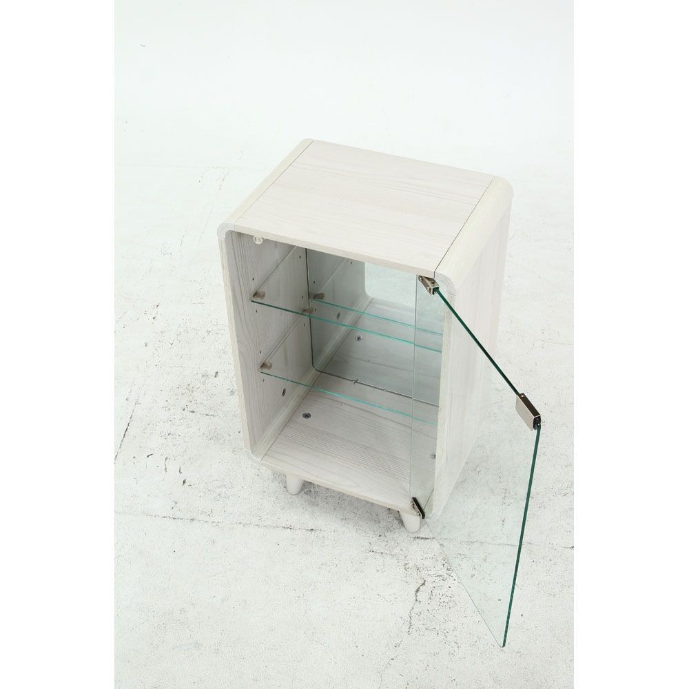 不二貿易 コレクションシェルフ　クレール　ミドル　ホワイトウォッシュ【メーカー直送・代引不可】, ホワイト, 幅360mm&times;奥行265mm&times;高さ600mm