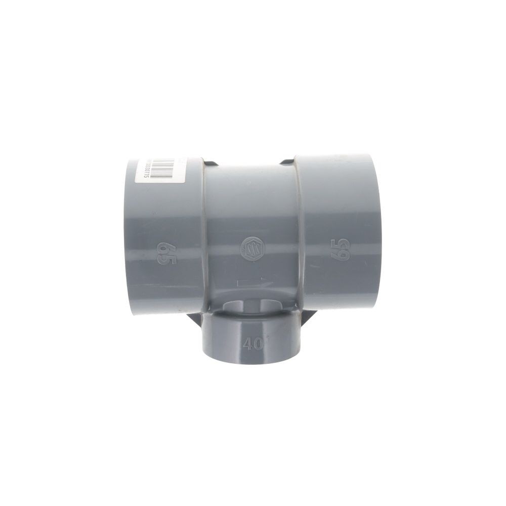 DV継手　チーズ　DT65&times;40, グレー, 65&times;40mm