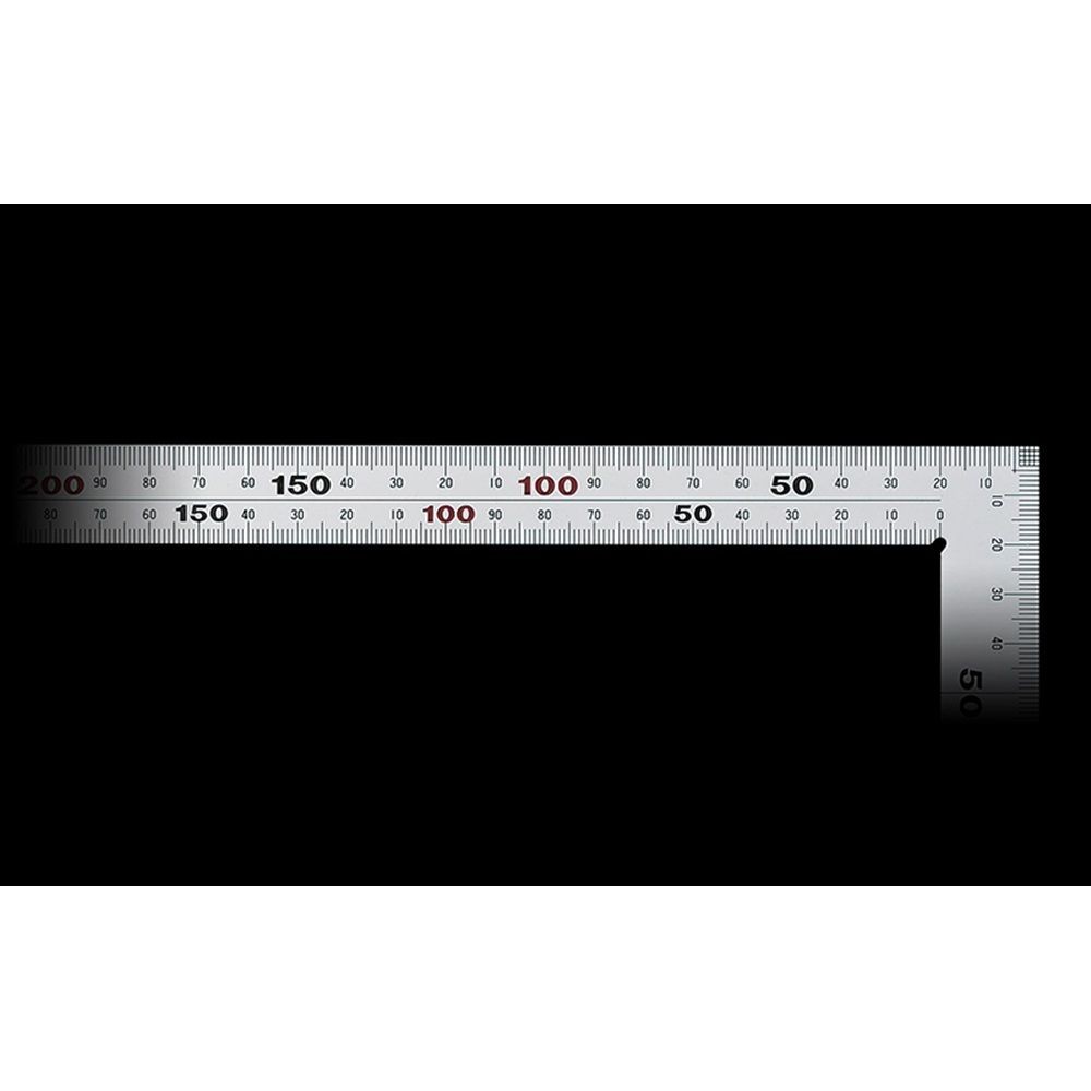 曲尺厚手広巾 シルバー 50cm表裏同目 6段目盛 JIS, シルバー, 50cm