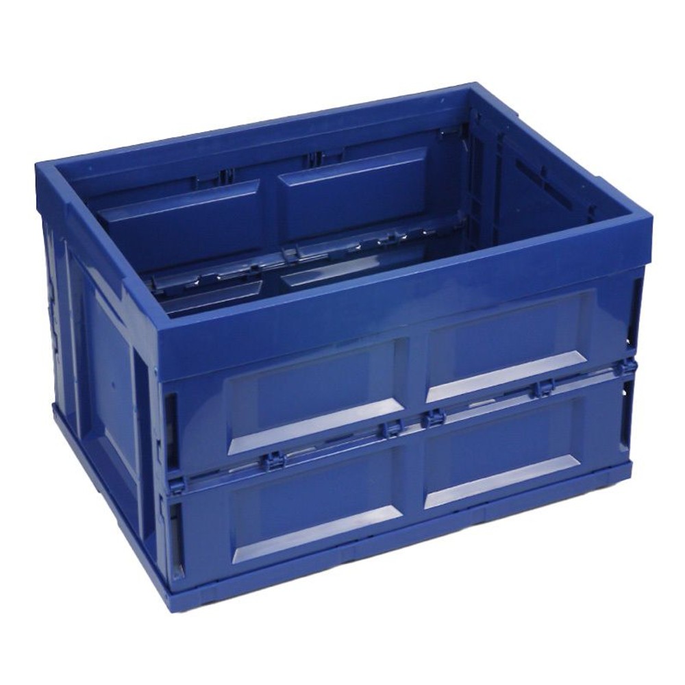 折り畳みコンテナ　ブルー, ブルー（小）, 小