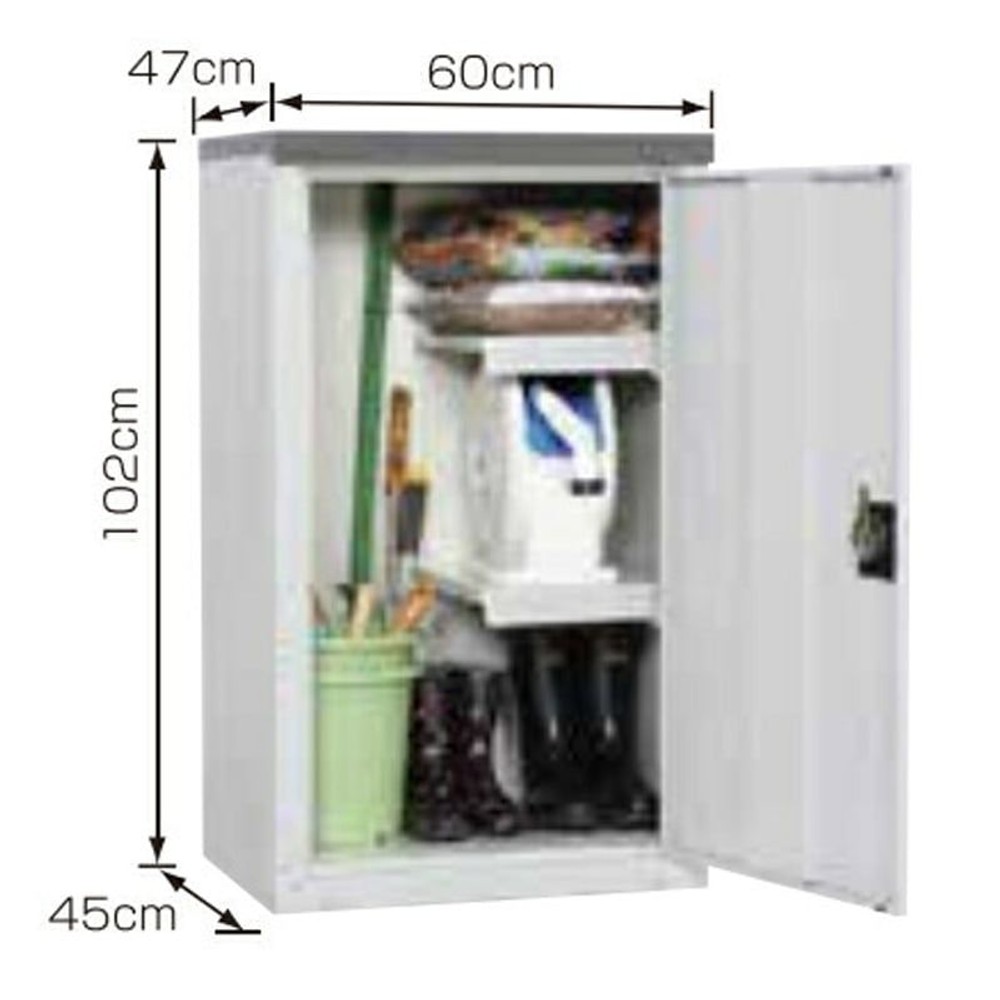 グリーンライフ 扉式家庭用収納庫 ハーフ棚板仕様 TBJ-102HT【メーカー直送・代引不可】, アイボリー, 幅60cm&times;奥行45(47)cm&times;高さ102cm