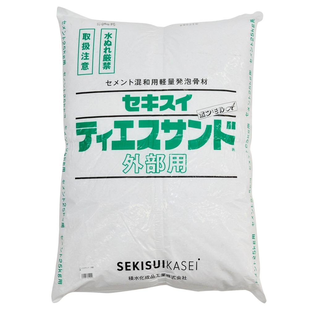 セキスイ　ティエスサンド 外部用　セメント25kg用, 白, 1袋