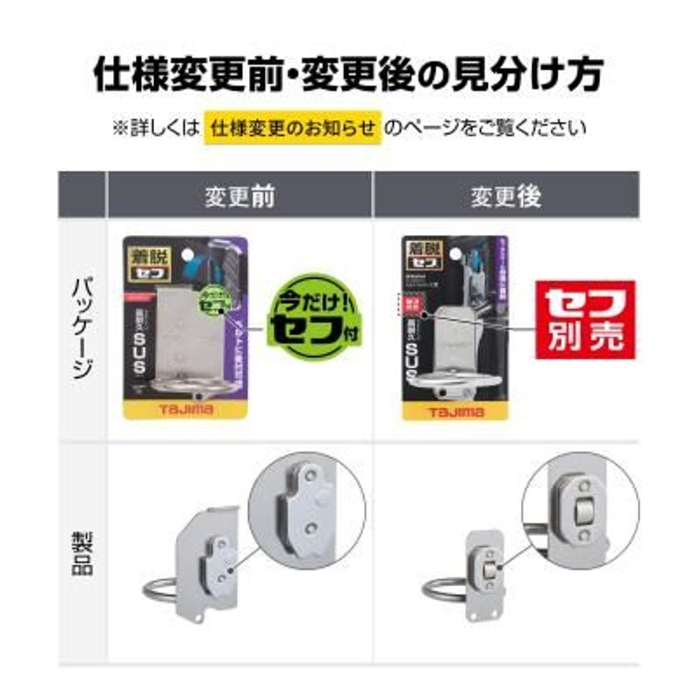 TAJIMA（タジマ）　セフ工具ホルダーステン ハンマー1穴（セフ別売）　SFKHS-H1, シルバー, 1穴