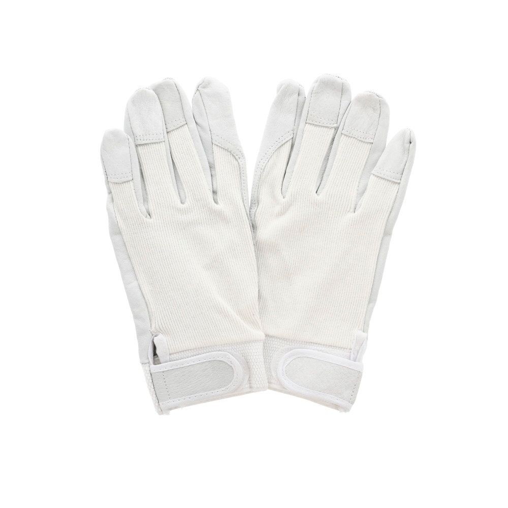 豚革甲メリヤス　着脱テープ付手袋　1双入り, その他カラー１, Mサイズ