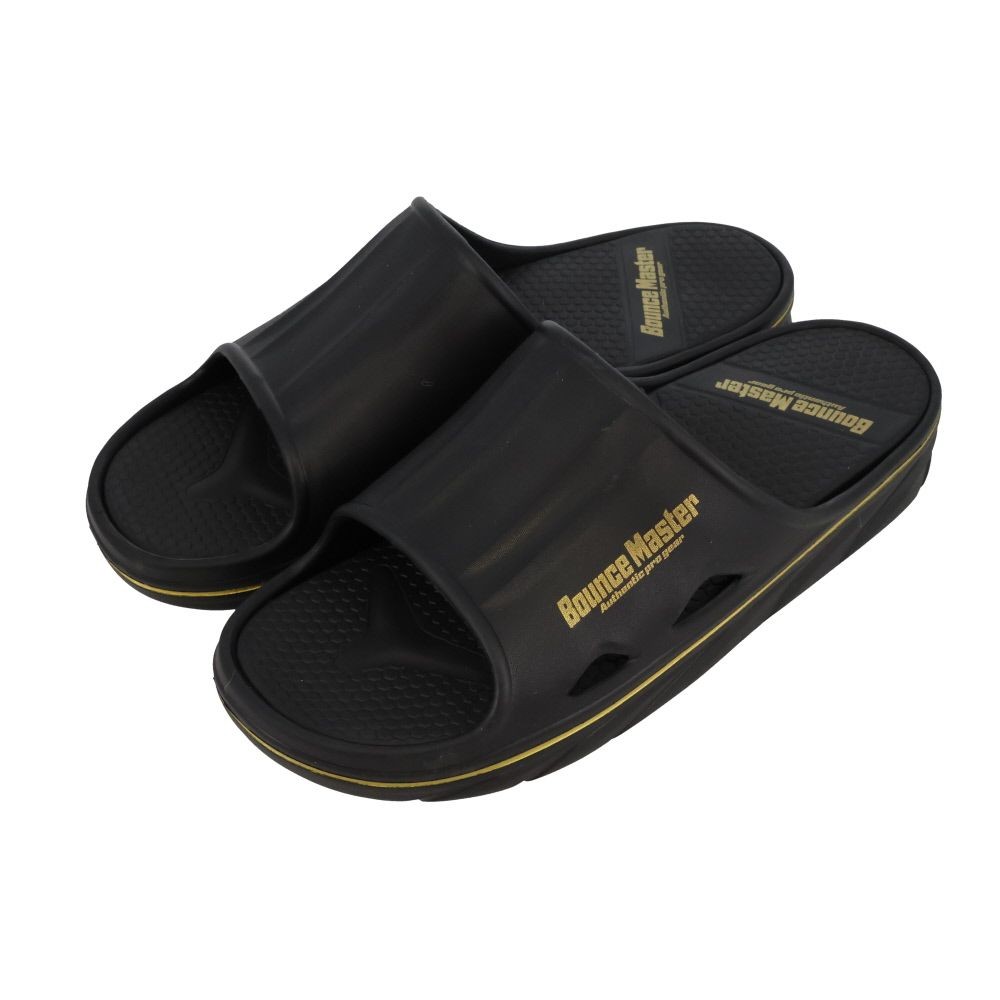 紳士　ＢＭ防滑高弾力　シャワーサンダル　ＢＫＧＤ　Ｌ, ブラック&times;ゴールド, Lサイズ