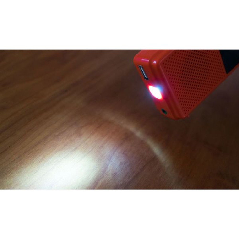 【数量限定】手回し充電 備蓄ラジオ ECO-5, オレンジ, 幅10.5&times;奥行3.8&times;高さ6.6cm　重量165g