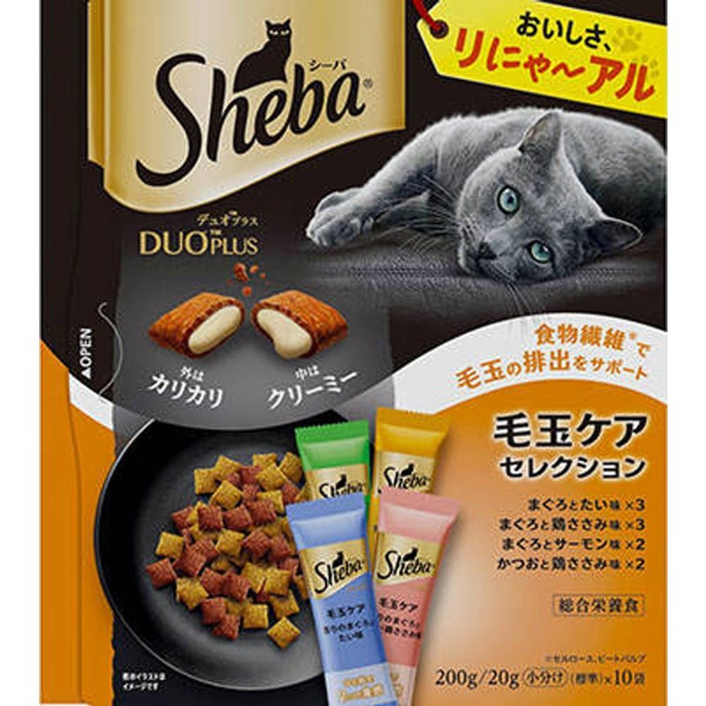 シーバデュオプラス　毛玉ケアセレクション　200g, 成猫用/毛玉ケア, 200g