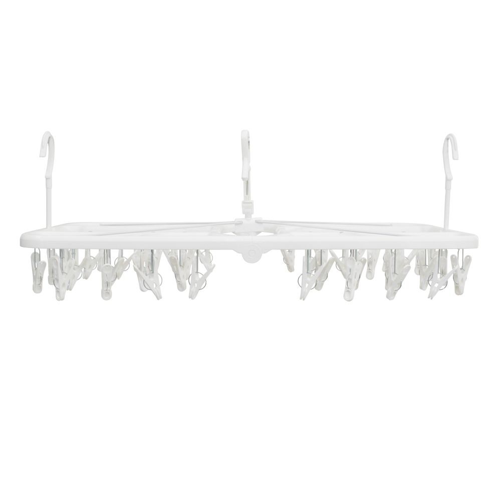 取り込み簡単干す時傾かない洗濯ハンガー, ホワイト, 40ピンチ