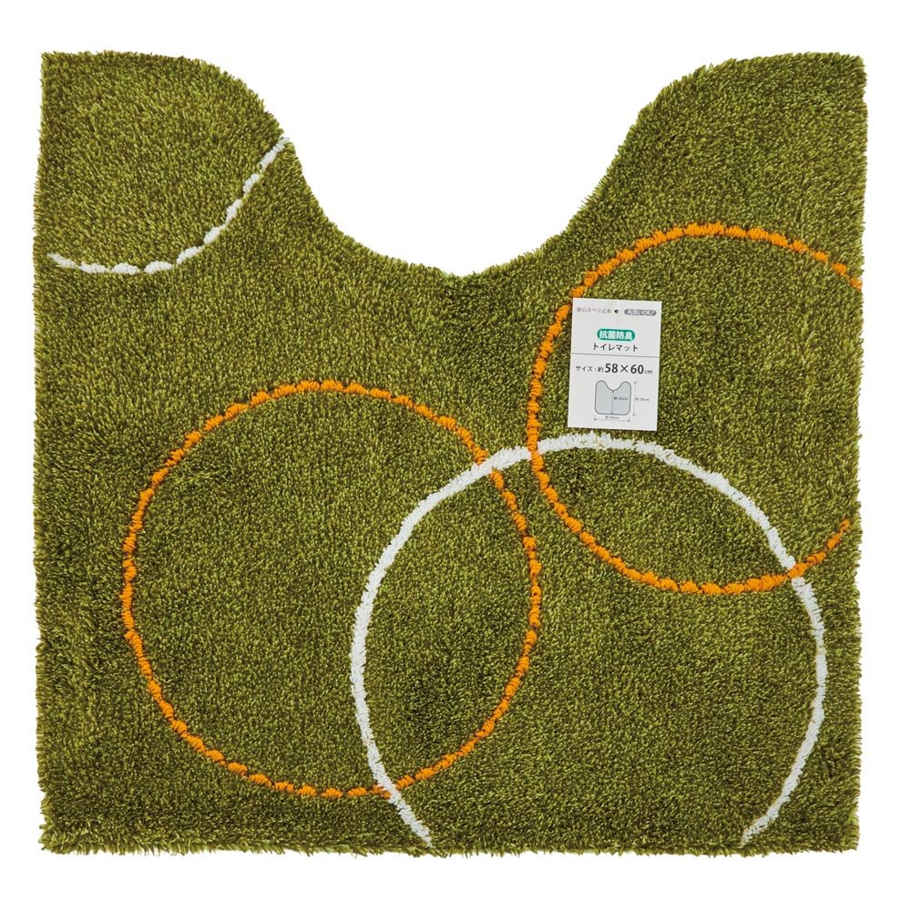 センコーＮＥＯサークルトイレマット, ブラウン, 58&times;60cm