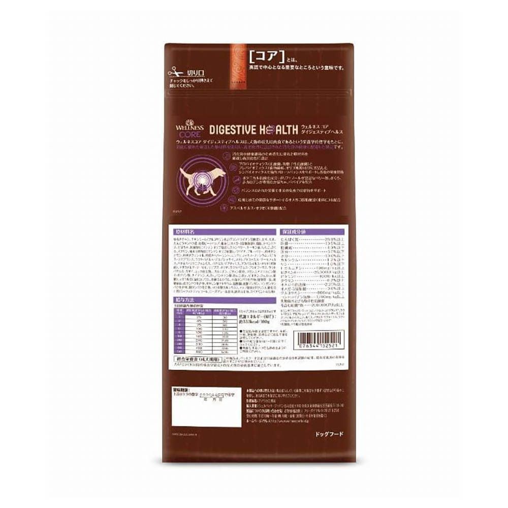 ウェルネス コアダイジェスティブヘルス エイジングケア（７歳以上） 骨抜きチキン＆玄米 800g, チキン＆玄米, 800g