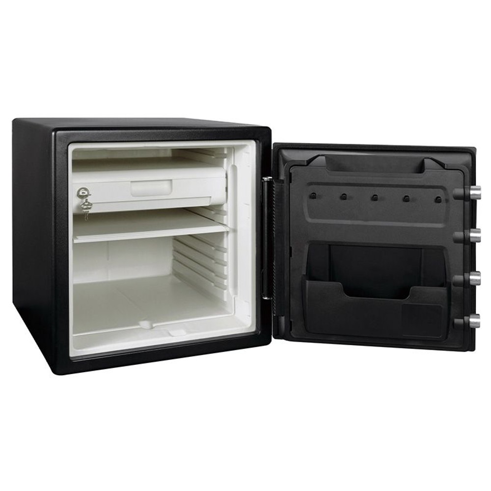 【廃棄料無料・開梱・設置費込】セントリー耐火・耐水金庫  JFW123DE ダイヤル式 1時間耐火 33.6L【メーカー直送・代引不可】, ブラック, 33.6L