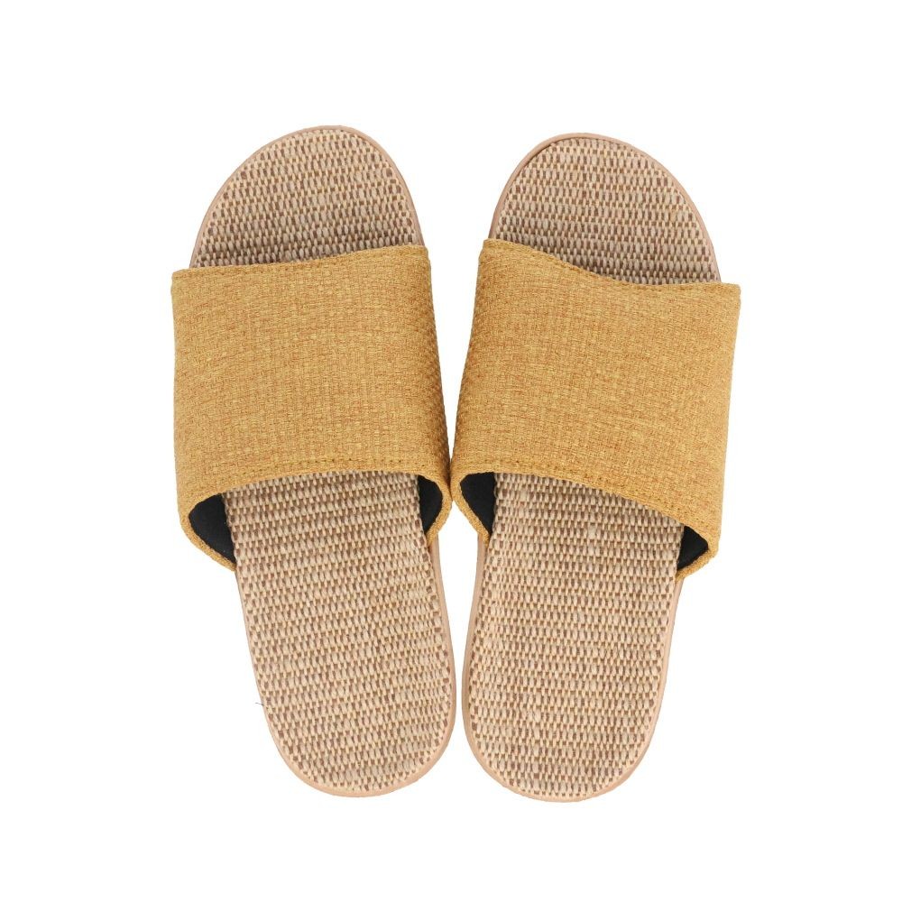 麻中カップインソールスリッパ　ＹＬ　Ｍ, イエロー, Mサイズ