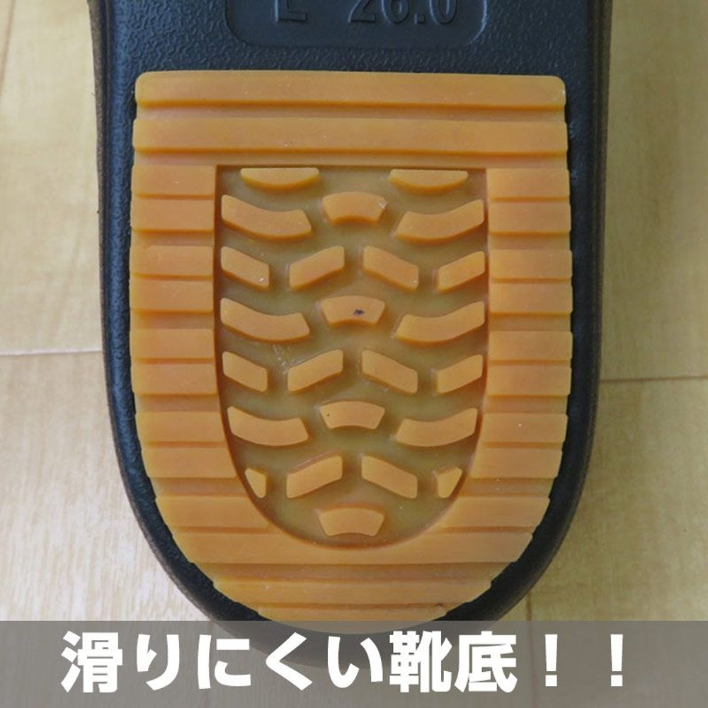 滑りにくいサンダル　黒　通気, ブラック（28cm）, 25cm