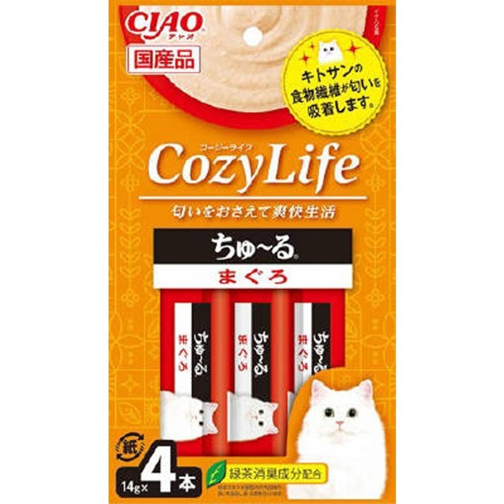 いなば　チャオＣｏｚｙライフちゅーる　鮪　4本, まぐろ味, 4本入り