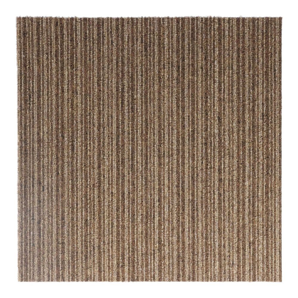 洗える吸着タイルマット　約40&times;40ｃｍ　ストライプＢＲ（ブラウン）, ブラウン, 40&times;40cm