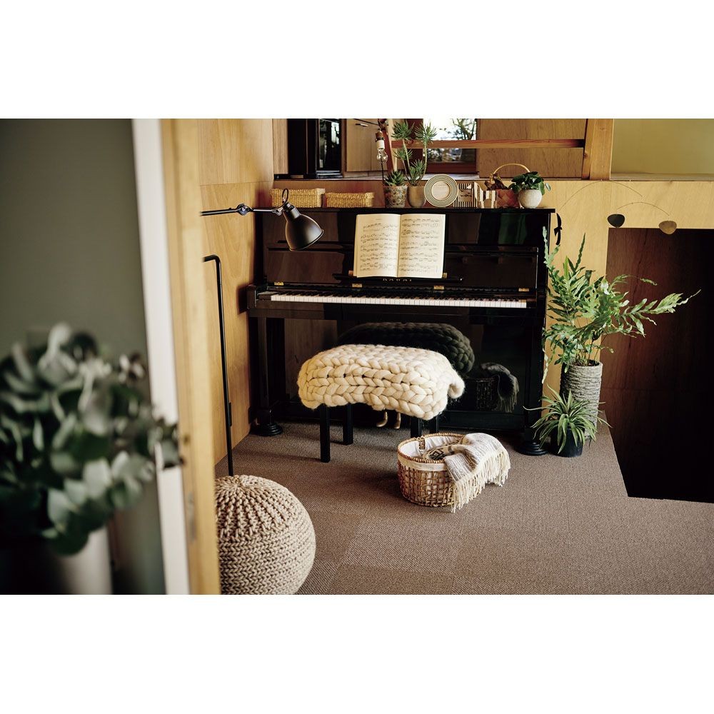 東リ　遮音タイルカーペット　ＡＫ8004ＳＣ &times;10個セット, ブラウン, 40cm