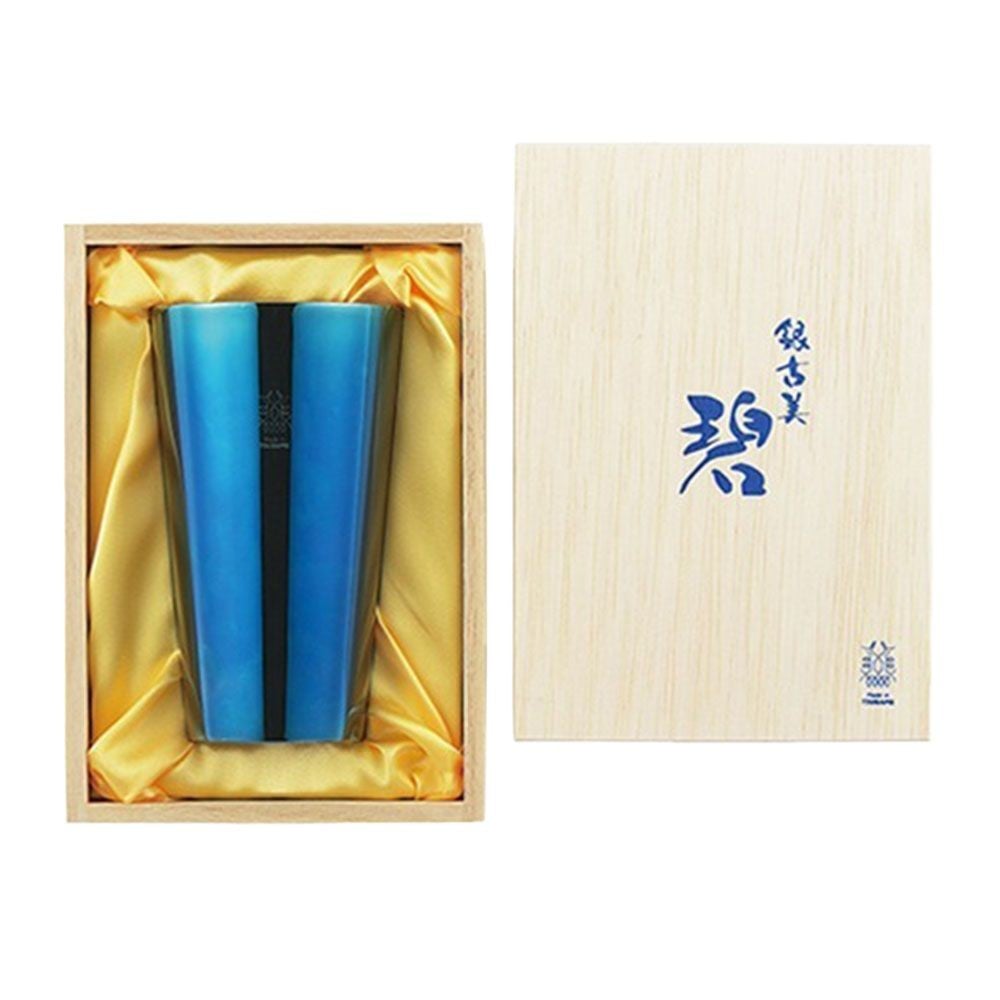 タマハシ　碧 銀古美（ぎんふるみ）18-8ステンレスW構造タンブラー　300ml, 碧, 300ml