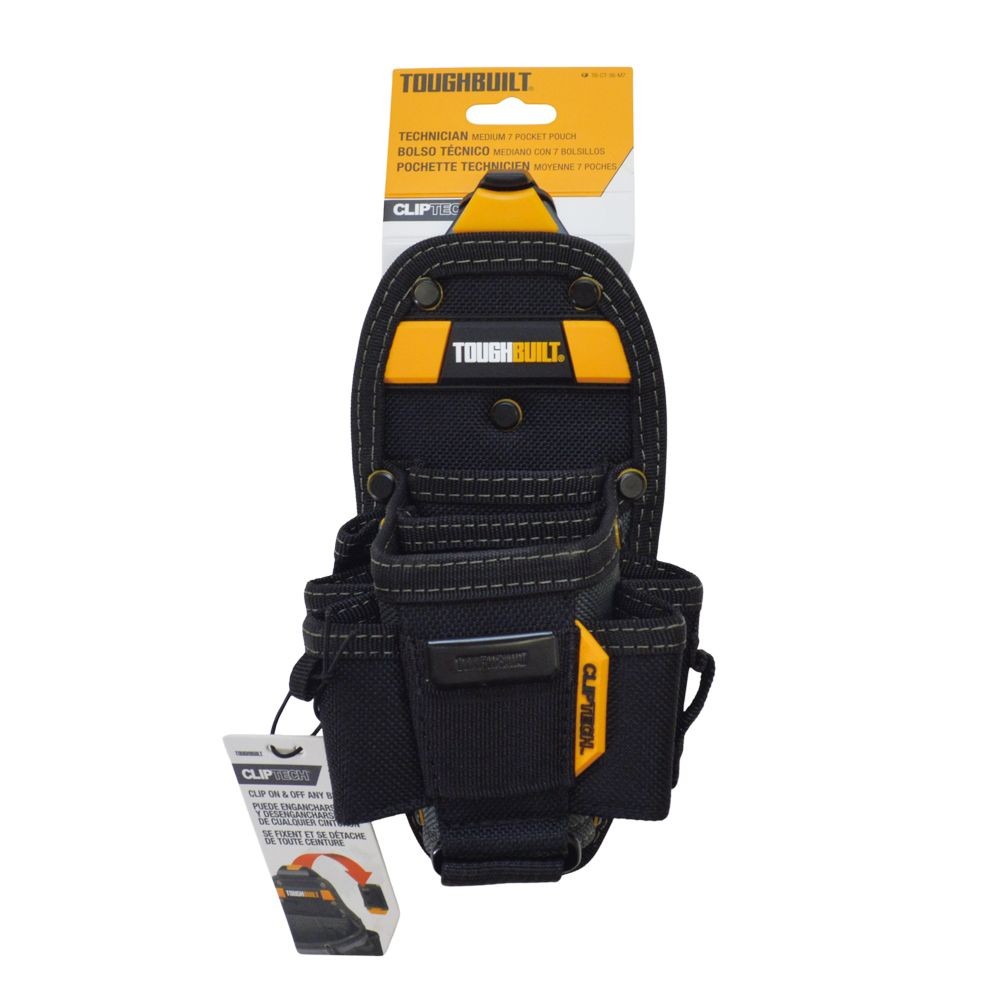 TOUGHBUILT（タフビルト）　テクニシャンポーチ　7ポケット　M　TB-CT-36-M7, 黒, TB-CT-36-M7