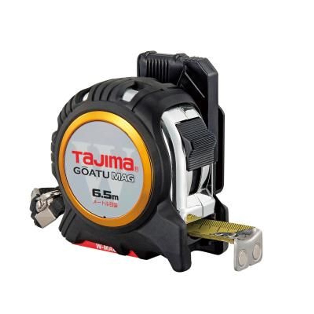 TAJIMA（タジマ）剛厚G 25mm幅6.5m セフダブルマグ　GASFGLWM2565, ブラック, 6.5m