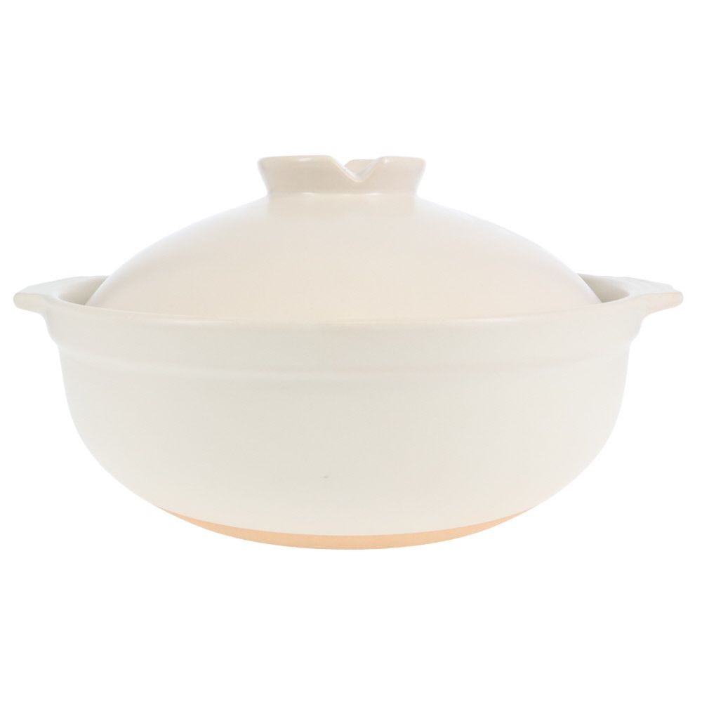 ガス火用土鍋　アイボリー　9号, アイボリー, 9号