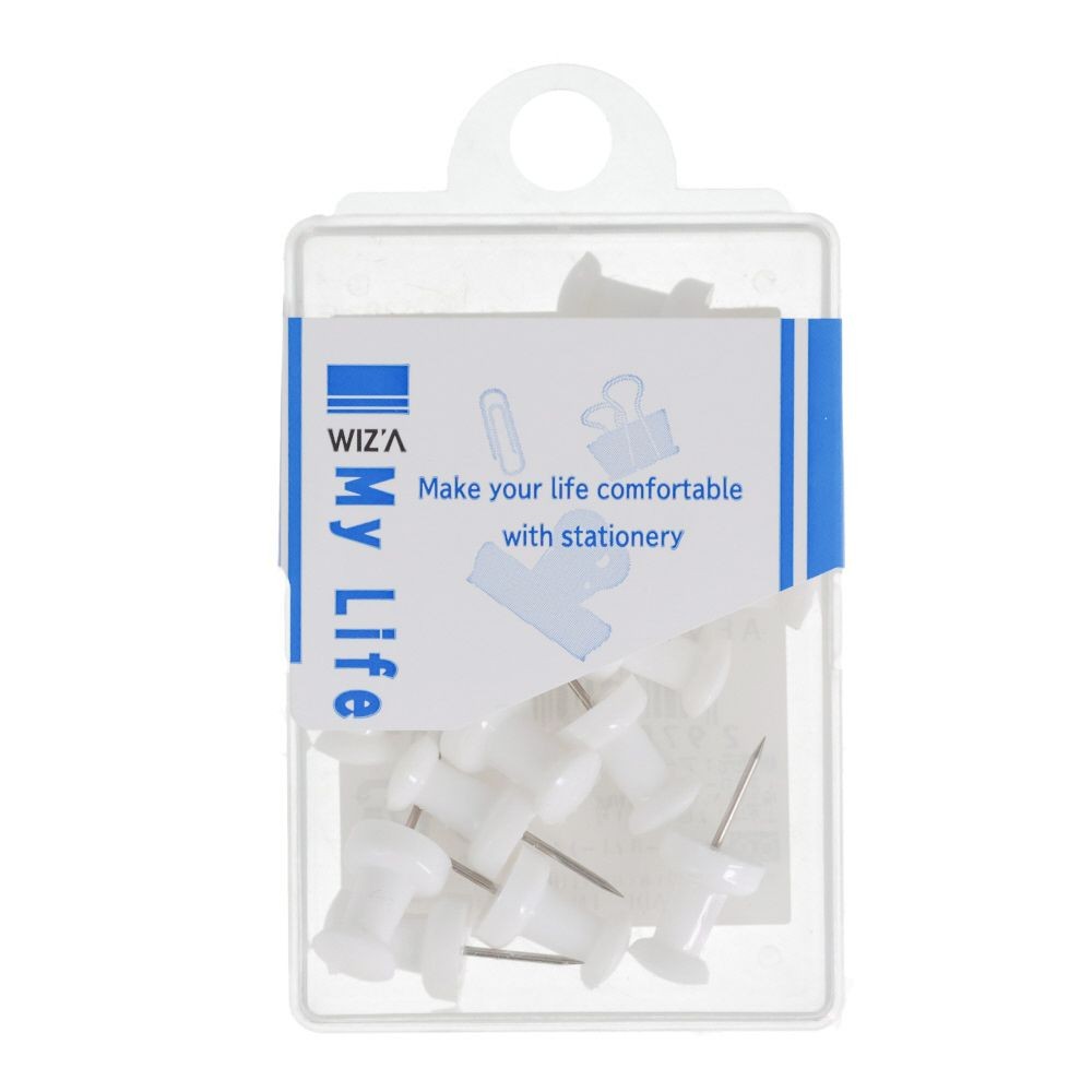 ウイザ WIZ'Aダルマ画鋲15本入, 透明, 15本