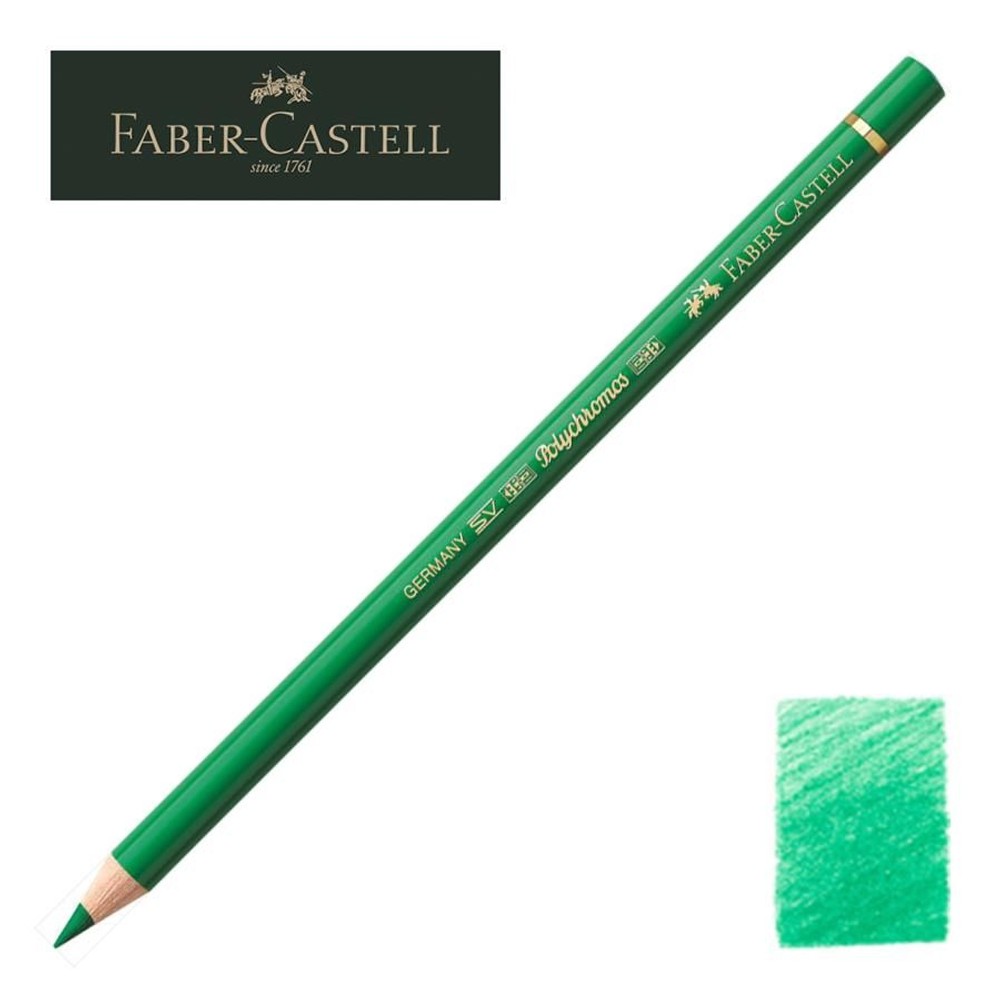 ファーバーカステル ポリクロモス色鉛筆・単色 163 （エメラルドグリーン） 110163, 163 エメラルドグリーン, 単色 163