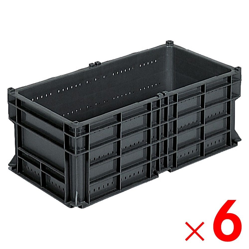 サンコー サンテナー B#60S-3 グレー 103401-00 &times;6個セット【メーカー直送・代引不可】【法人限定】【日祝配送不可・時間指定不可】, グレー, 6P