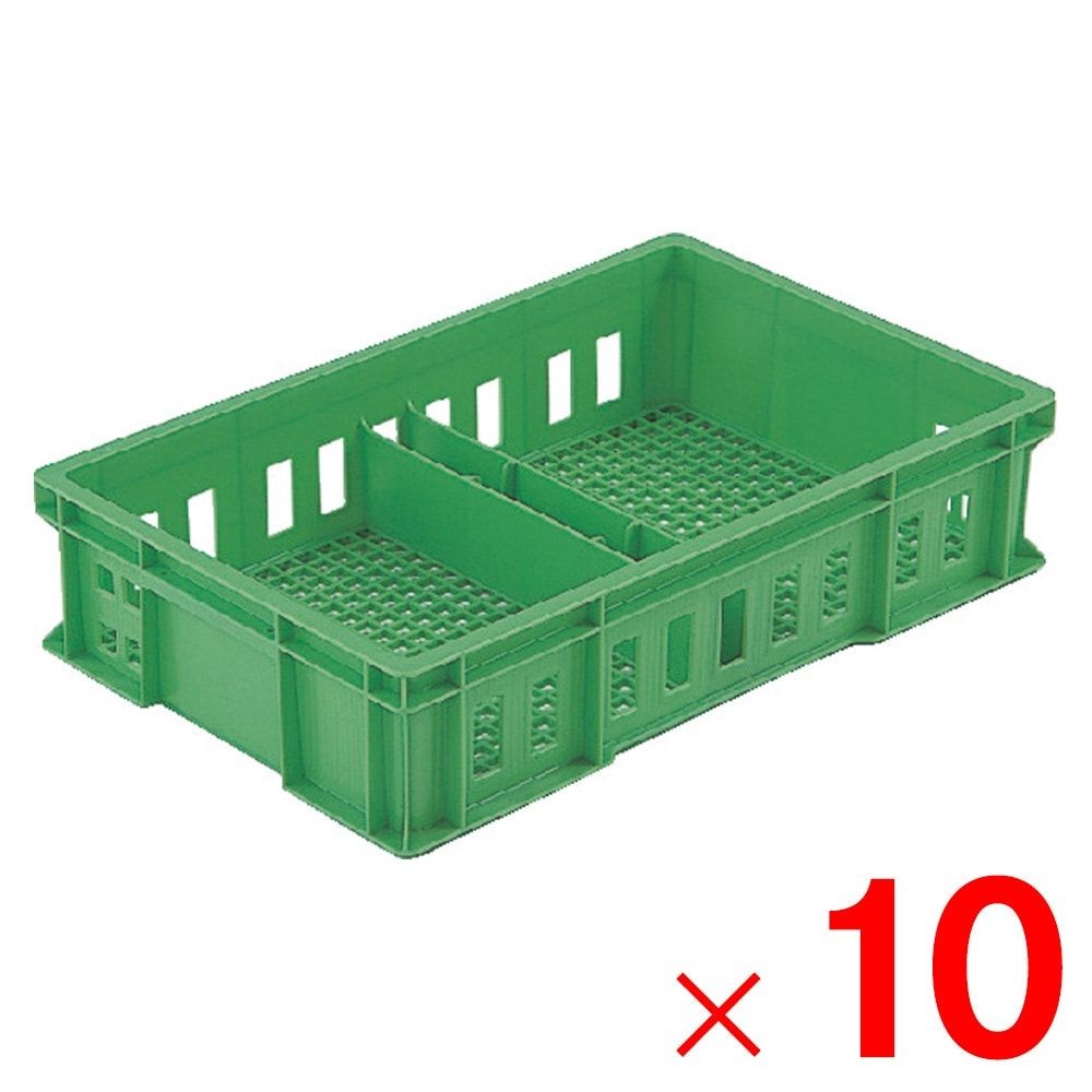 サンコー サンテナー B#20T グリーン 102009-00 &times;10個セット【メーカー直送・代引不可】【法人限定】【日祝配送不可・時間指定不可】, グリーン, 10P