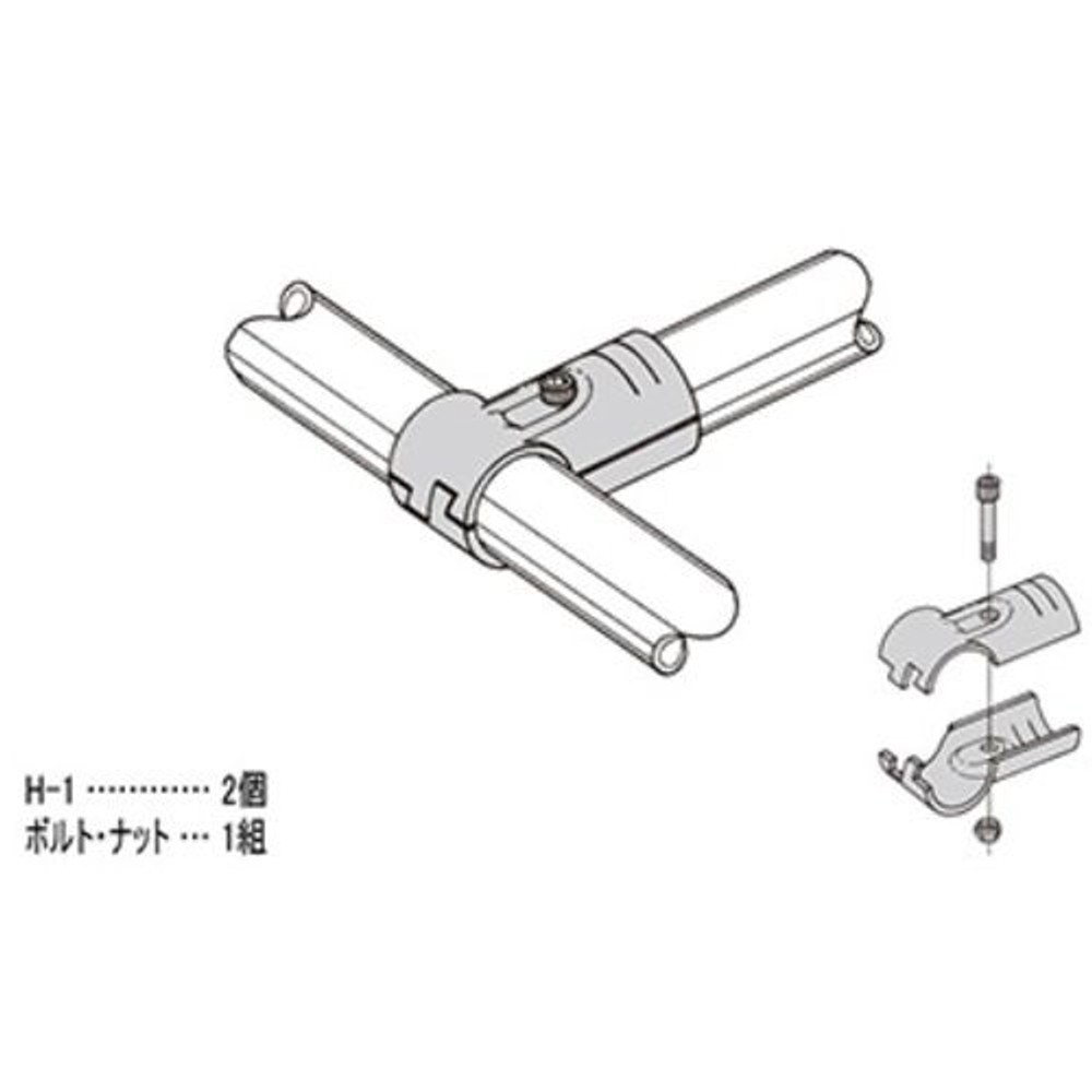 YAZAKI 矢崎化工 イレクターメタルジョイントHJ-1 4個セット, ブラック, HJ-1 4個セット