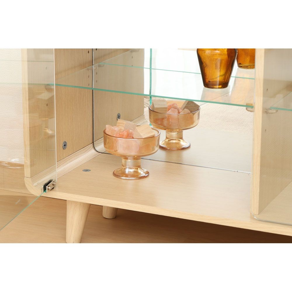 不二貿易 コレクションシェルフ　クレール　ワイド　オークナチュラル【メーカー直送・代引不可】, オーク, 幅795mm&times;奥行250mm&times;高さ460mm