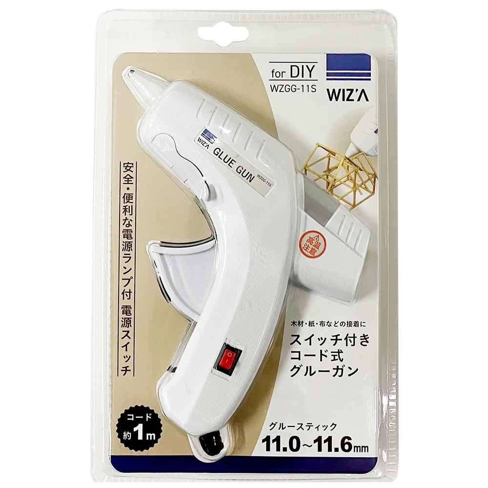 WIZ'A ウィザ スイッチ付きコード式グルーガン &phi;11.0?11.6mm WZGG-11S, ホワイト, 11.0-11.6mm