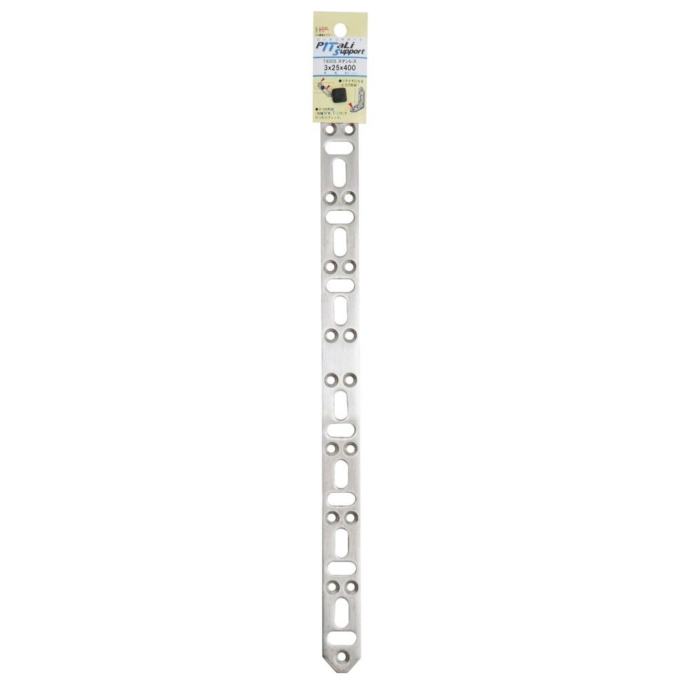 DAIDOHANT ピッタリサポート ステンレス 3&times;25&times;400mm, ステンレス, 1個入り