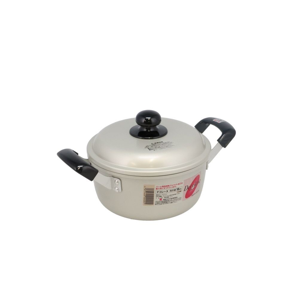 Ａデコレーヌ　両手鍋, シルバー18cm, 18cm