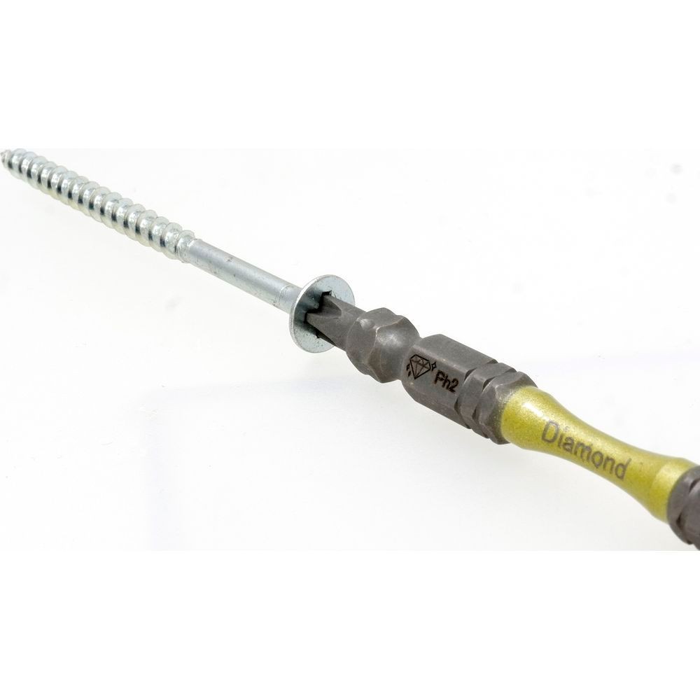 サンフラッグ（SUNFLAG） ダイヤモンド強鉄ビット　＋２&times;６５ｍｍ　細太コンビヘッド　４０Ｖ対応 TDS-2065, グレー, 65mm