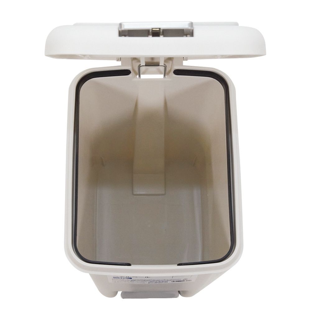 いちいち踏まなくていい ポイポイ投入口付きペダルペール, ホワイト（10L）, 10L