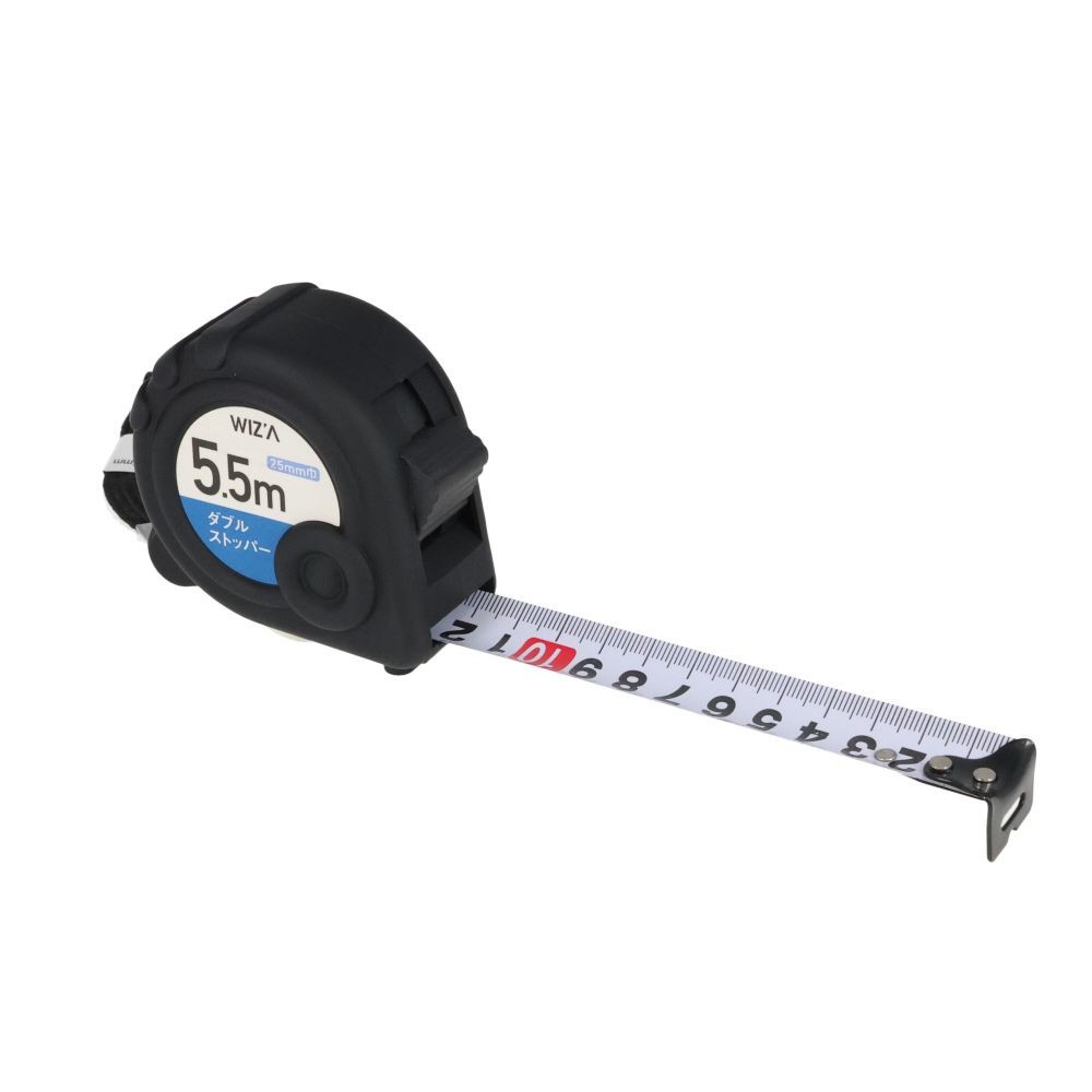 ウィザ WIZ'A　Ｗストップ付コンベ　５．５Ｍ&times;２５ｍｍ, ブラック, 25mm&times;5.5m