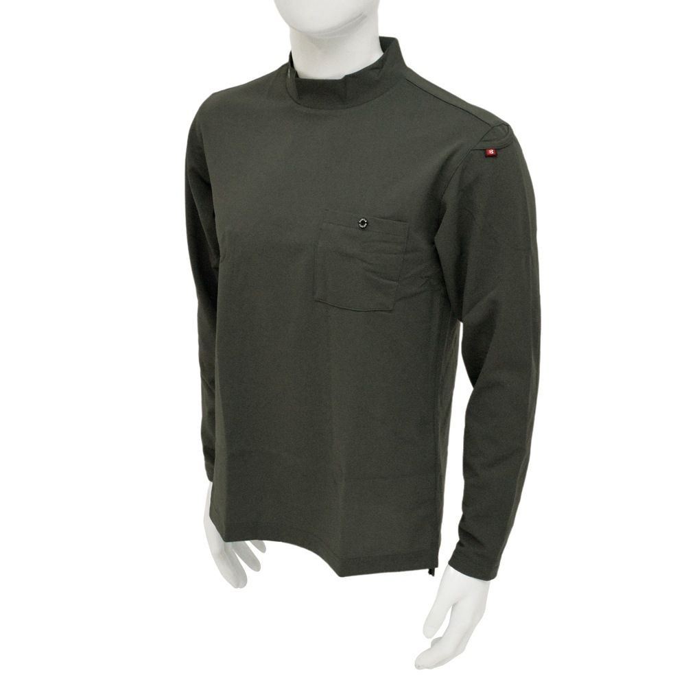 655 モックネックロングＴシャツ, カモフラブラック, Mサイズ