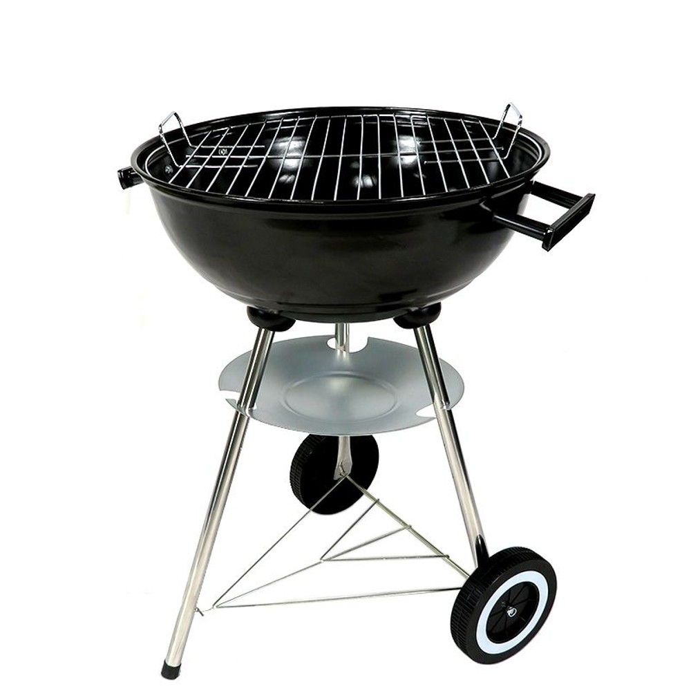 炭火焼きと燻製の2WAY調理ができる  スモーカーＢＢＱグリル キャスター付, 黒, その他サイズ１