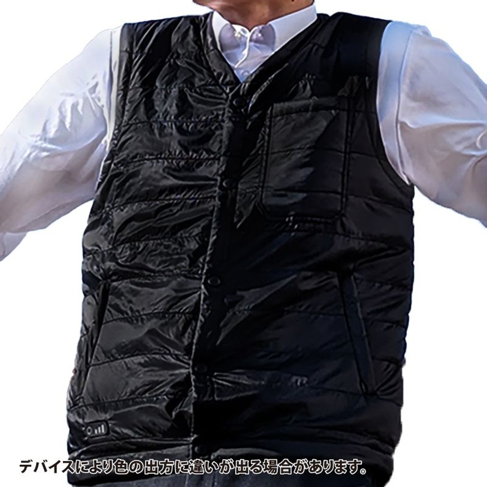 【数量限定】【値下げ】すぐに使えるフルセット ヒーター内蔵ベスト ブラック, ブラック, 3Lサイズ