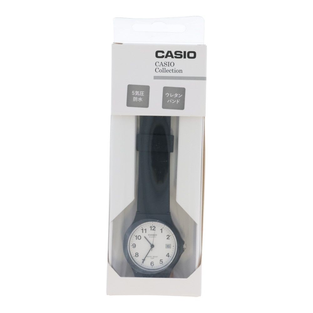 カシオ　アナログウオッチ　カシオコレクション　スタンダード　５気圧防水, ブラック&times;ホワイト, 幅36.1mm