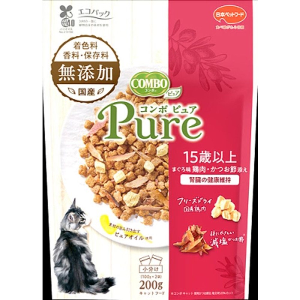 コンボキャットピュア15歳　まぐろ　鶏肉かつお節　200ｇ, その他カラー１, 200g