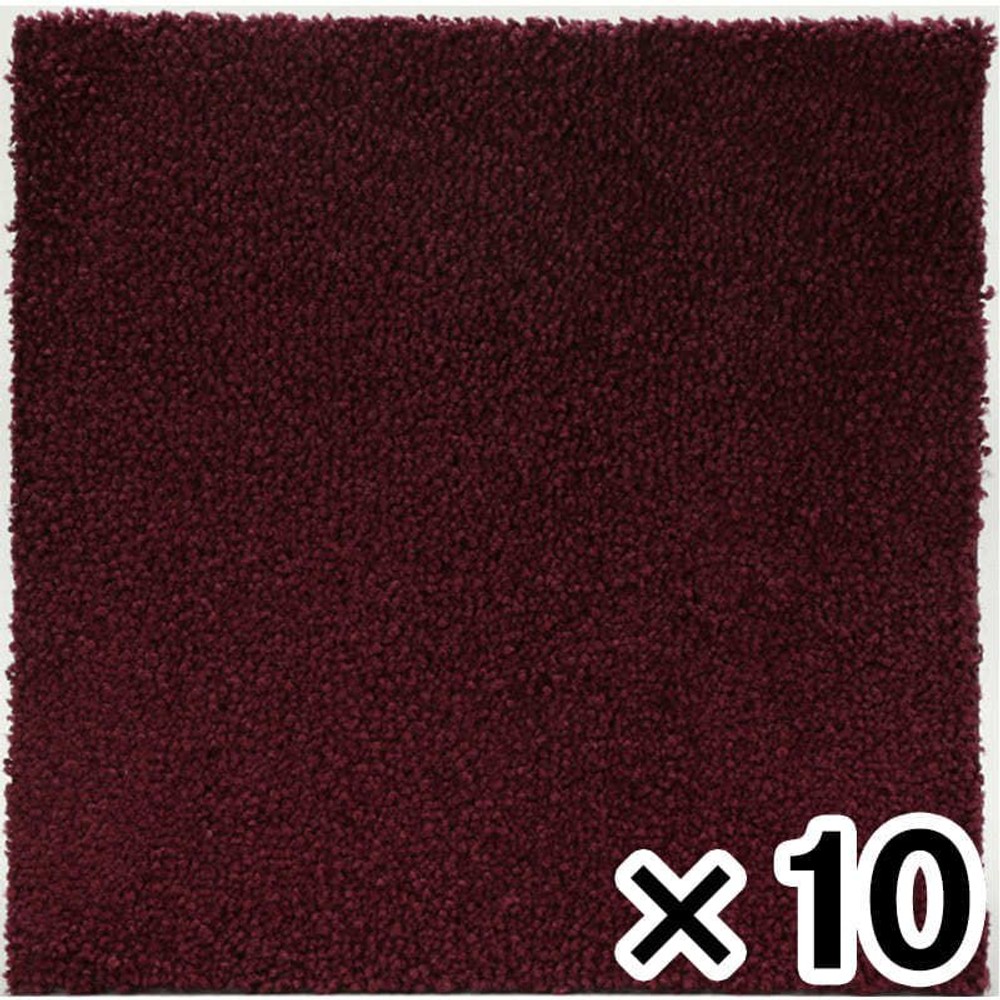 ズレにくいソフトタイルマット　約40&times;40ＣＭ &times;10枚セット, ブラック, 10枚セット