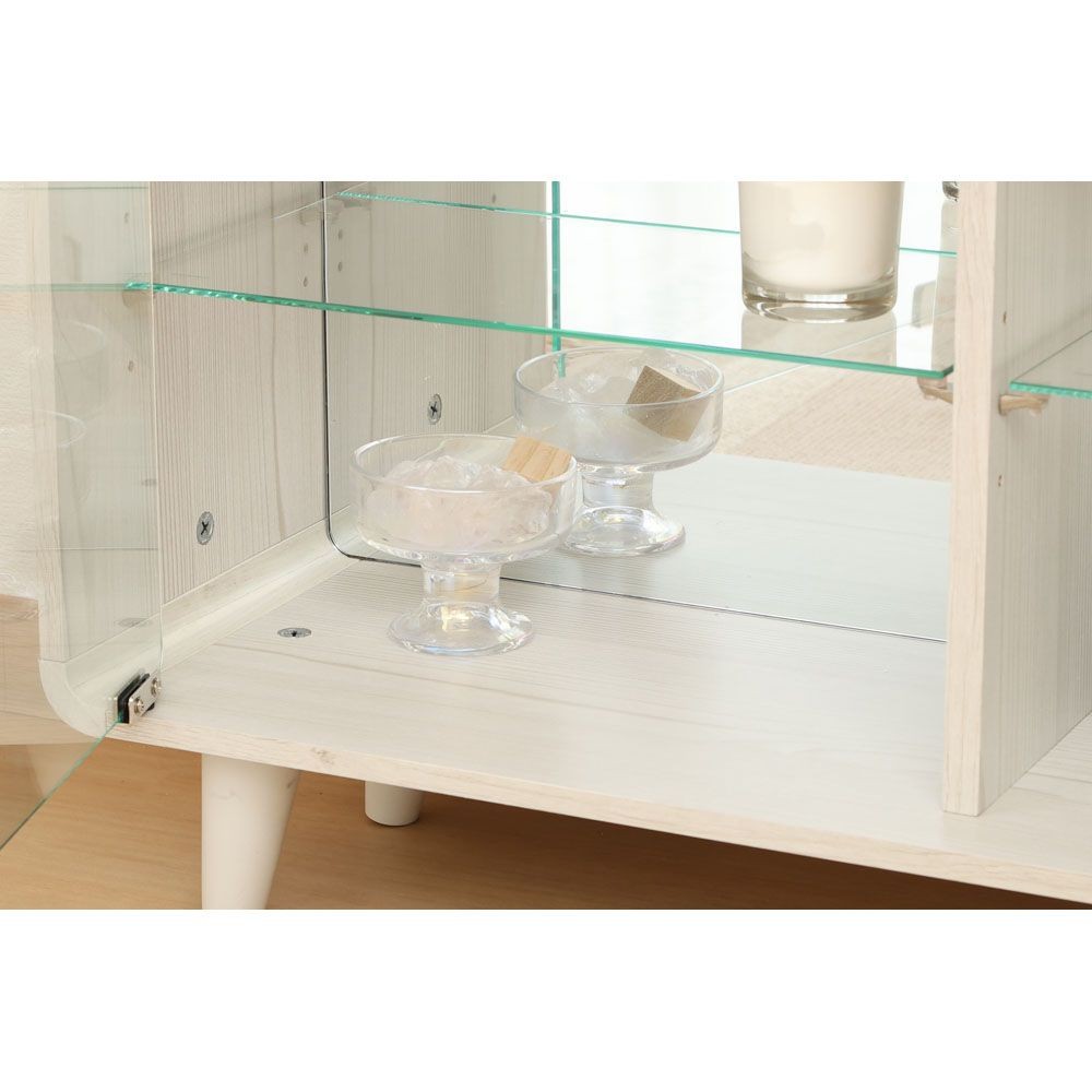 不二貿易 コレクションシェルフ　クレール　ワイド　ホワイトウォッシュ【メーカー直送・代引不可】, ホワイト, 幅795mm&times;奥行250mm&times;高さ460mm