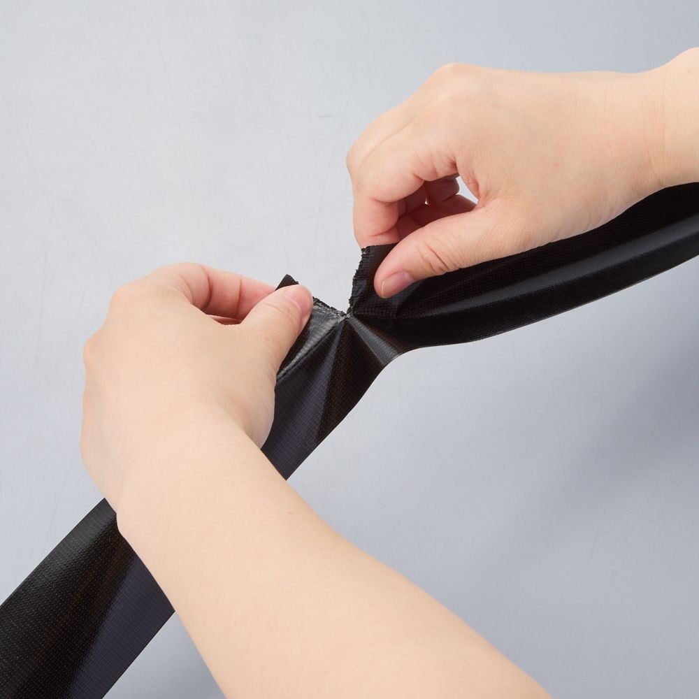 WIZ'A ウィザ　梱包用カラー布テープ黒（約）幅50mm&times;長さ25m, 黒, 50mm&times;25m