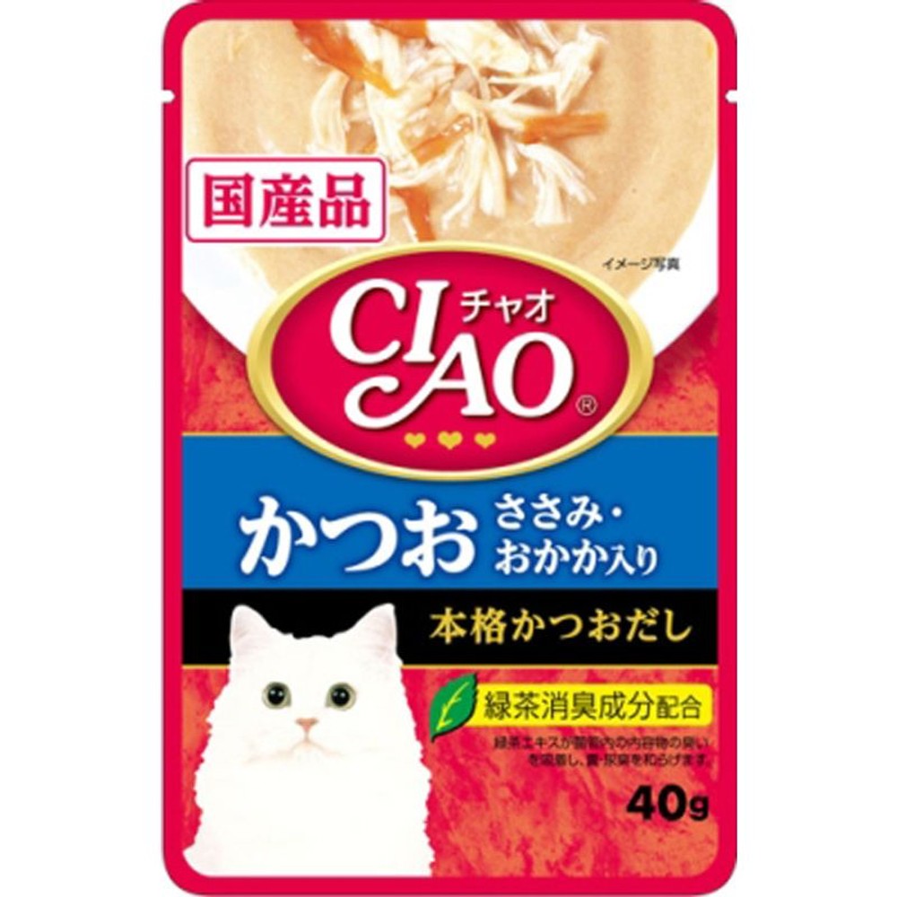 いなば　ＣＩＡＯパウチ　かつおおかか40ｇ, かつお ささみ・おかか入り, 40g