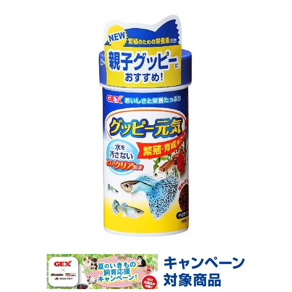 ジェックス　グッピー元気プロバイオ繁殖育成Ｆ52ｇ, 小さめフレークサイズ, 52g