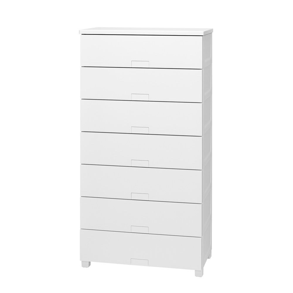 フィッツチェスト　フルフラット７５０７　ホワイト, ホワイト, 7段　幅75cm
