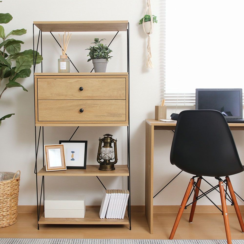 不二貿易 ＥＺＢＯ　コネクトボックス　引出２杯　ＮＡ【メーカー直送・代引不可】, ナチュラル, 幅600mm×奥行320mm×高さ310mm