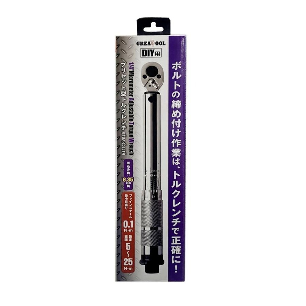 グレートツール トルクレンチ 差込角6.35mm 1/4 GTSA-2025TR, 差込角:6.35m, 1/4