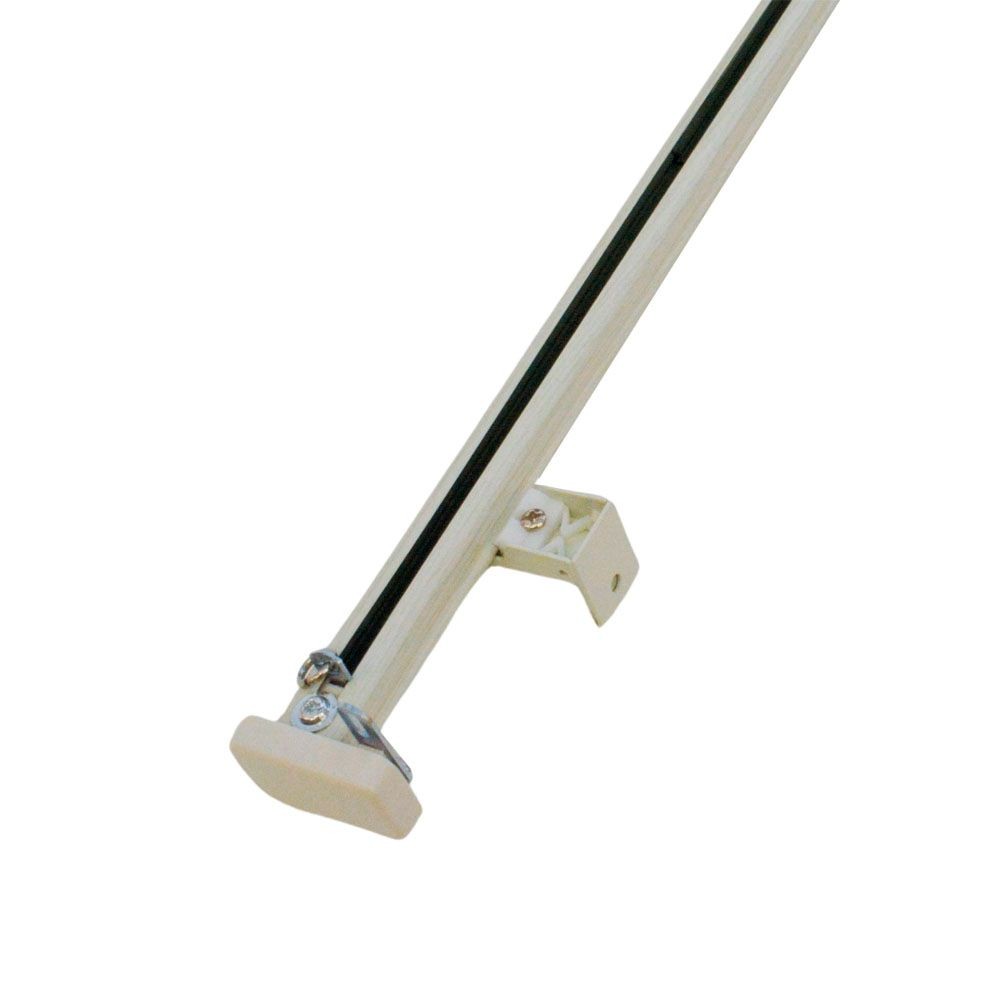 伸縮角型カーテンレール　２．０ｍ用シングル, 木目ナチュラル, 2.0ｍ用シングル